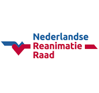 Logo van de Nederlandse Reanimatieraad in blauw en rood met een hartvorm.